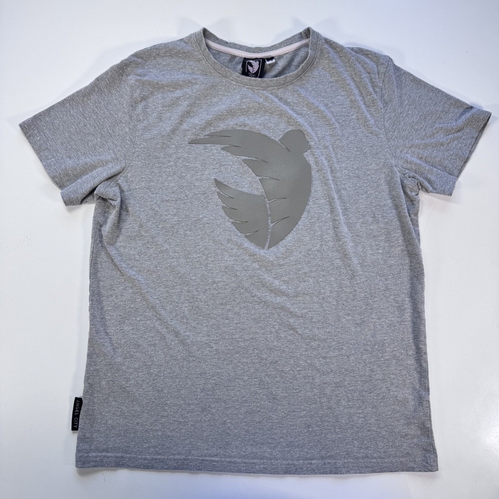 ANGEL CITY Football Club T Shirt ACFC Logo Los Angeles Adult Unisex Medium Gray